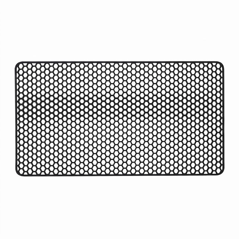 Sink Protectors for Kitchen Sink, 28.34''x 15.74'' Silicone Sink Mat Grid Protector for Bottom of Farmhouse Stainless Steel Porcelain - Can DIY Drain Hole Non-slip Heat Resistant Liner (Black) （Black）28.34" x 15.74"