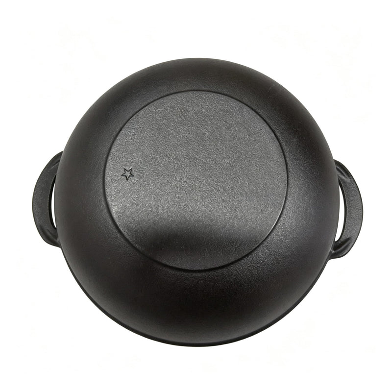 9 inch Cast Iron Wok with Handles, Grilling Pan, Use in the Oven, on the Stove, or on the Grill (9 inch) 9 inch without Lid