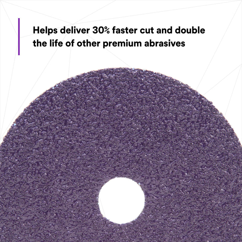 3M Cubitron II Abrasive Fibre Disc, 33413, 5 in x 7/8 in, 36+ Grit, 5 Pack, High Performance, Fast Cutting, Long Lasting Very Coarse