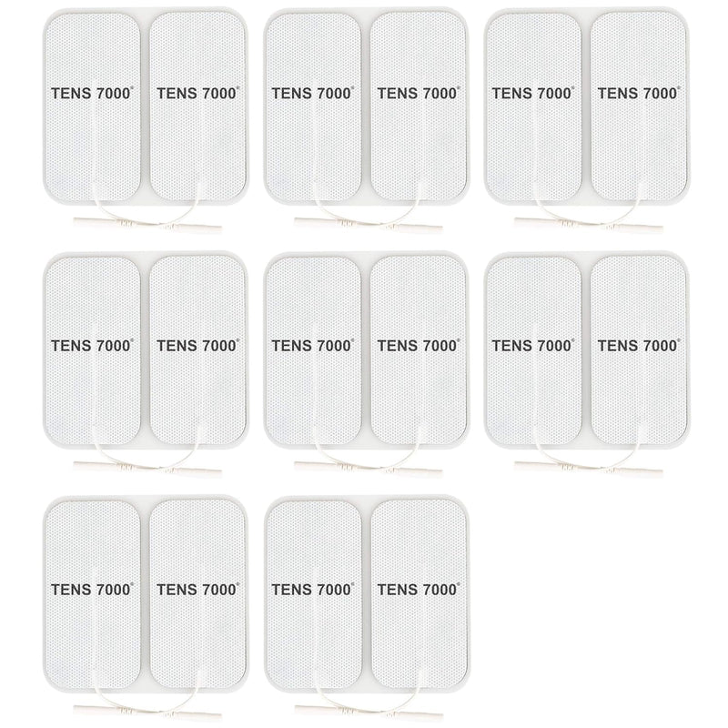 TENS 7000 Official TENS Unit Pads, 2x4, 16 Pack - Premium Quality OTC TENS Unit Replacement Pads - Compatible with Most TENS Machines, Replacement Electrodes Value Pack