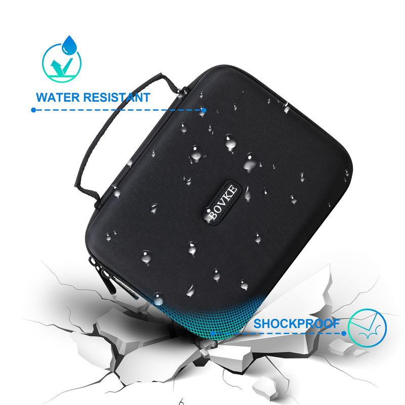 BOVKE Hard Drive Case for WD Elements My Book Seagate Expansion Desktop External Hard Drive HDD 6TB 8TB 10TB 12TB 14TB 16TB 18TB 20TB, 3.5 Inch Portable Desktop HDD Carrying Case, Black+Black