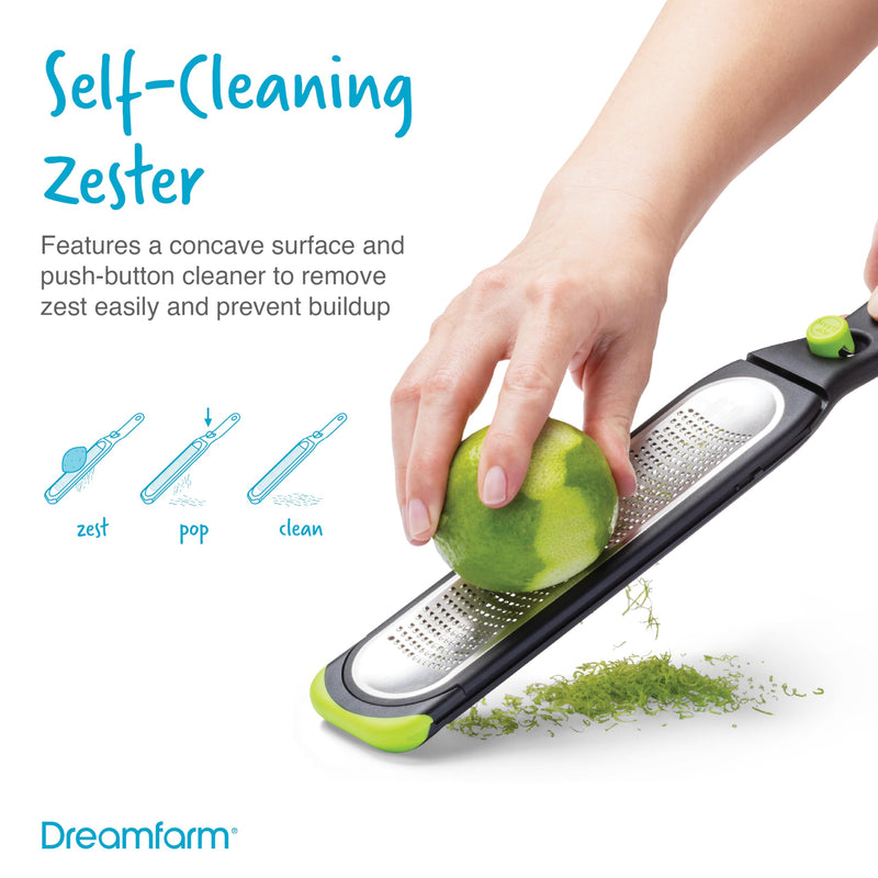Dreamfarm Kitchen Tools Set - Ograte & Ozest - Dual-Sided Ultra-fine Grater & Self-Cleaning Zester with Snap-On Covers - Kitchen Essentials for Grating & Zesting - BPA-Free & Dishwasher Safe Grater Set