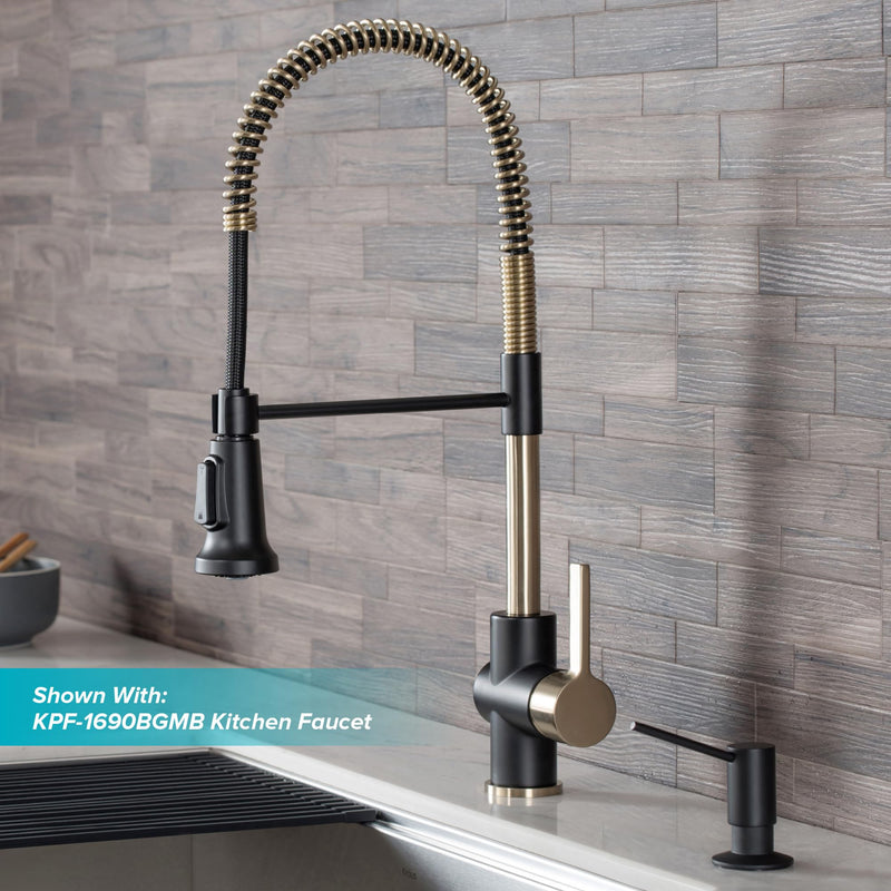 KRAUS Kitchen Soap and Lotion Dispenser in Brushed Brass, KSD-41BB Modern Style