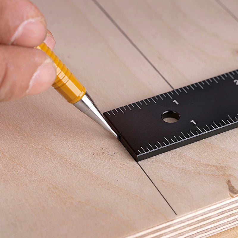 12" Pocket Ruler – Long CNC Machined Marking Ruler for Woodworking, Cabinetry, and Joinery 12 Inch