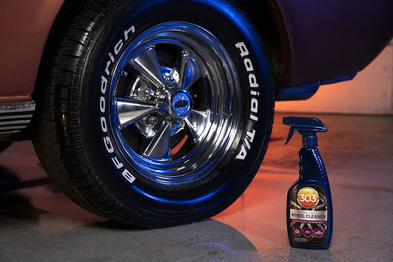 303 Products Heavy Duty Wheel Cleaner - Rim Cleaner for Car - Brake Dust Remover - All Wheel Safe - Iron Indicating Formula - Non Corrosive Formula, 15.5 fl. oz. (30597CSR) Packaging May Vary