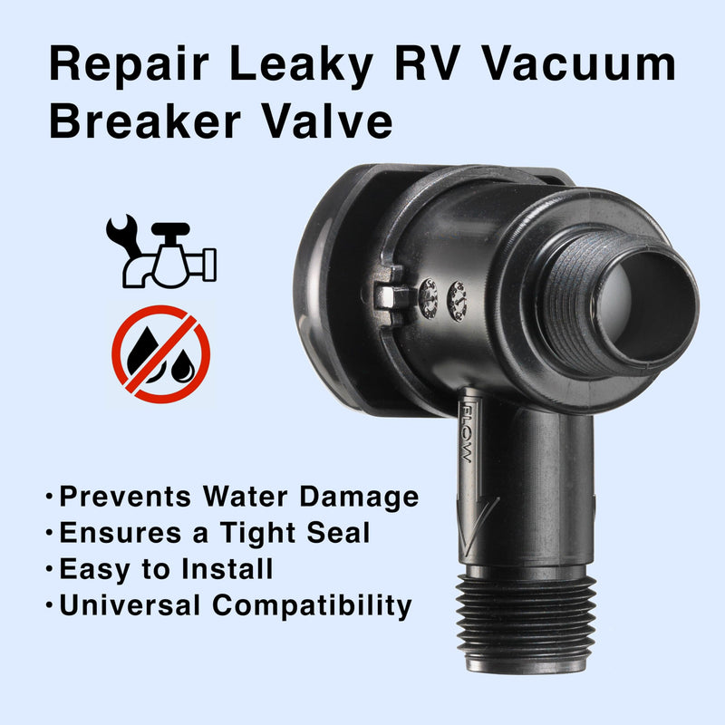 RV Vacuum Breaker Check Valve – Backflow Preventer for RV and Marine Freshwater Systems – Anti-Leak, Corrosion-Resistant, Easy Installation – Replacement for 571-VAC-CHK-A