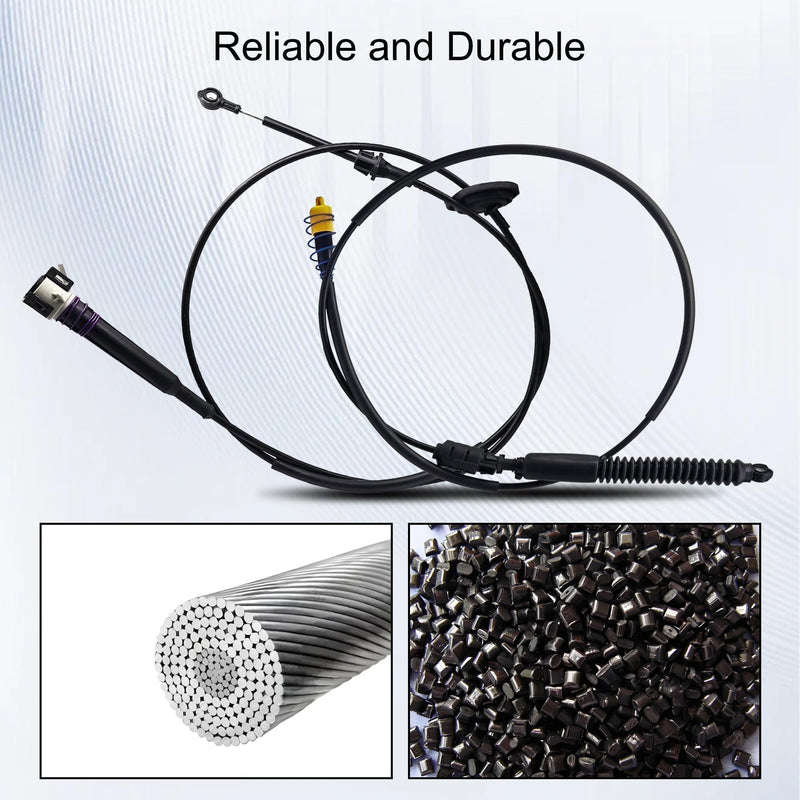 12477640 Gear Shifter Cable for Chevy Classic 1999-2007 Silverado 1500 2500 3500,Automatic Transmission Shift Cable for GMC Sierra 1500 2500 3500,Gear Shifter Control Cable 2pcs Replace 905-144 12477640