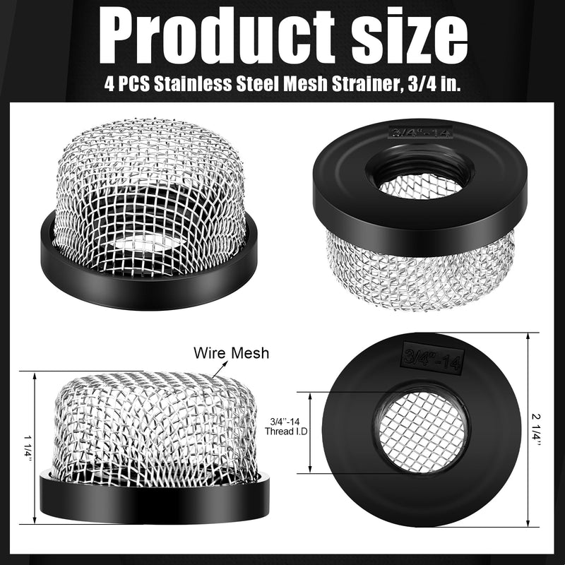 Retisee 12V 800GPH Livewell Pump Kit for Boat Aerator Pump with 4 3/4'' Stainless Steel Mesh Strainer Marine Baitwell Replacement for Fishing Tank Submersible Cartridge Aerator Boat Marine Yacht