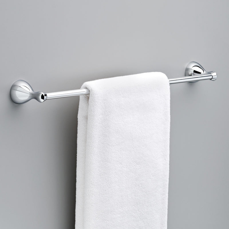 Delta Foundations (1-Pack) 24'' Towel Rack for Bathroom Polished Chrome Bar Holder Wall Mounted Rod, Hardware | Accessories FNDS24-PC