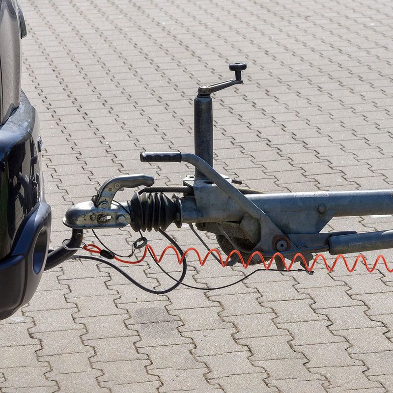 Trailer Breakaway Switch, 6ft Breakaway Coiled Cable with Electric Brake or RV Towing Trailer Red