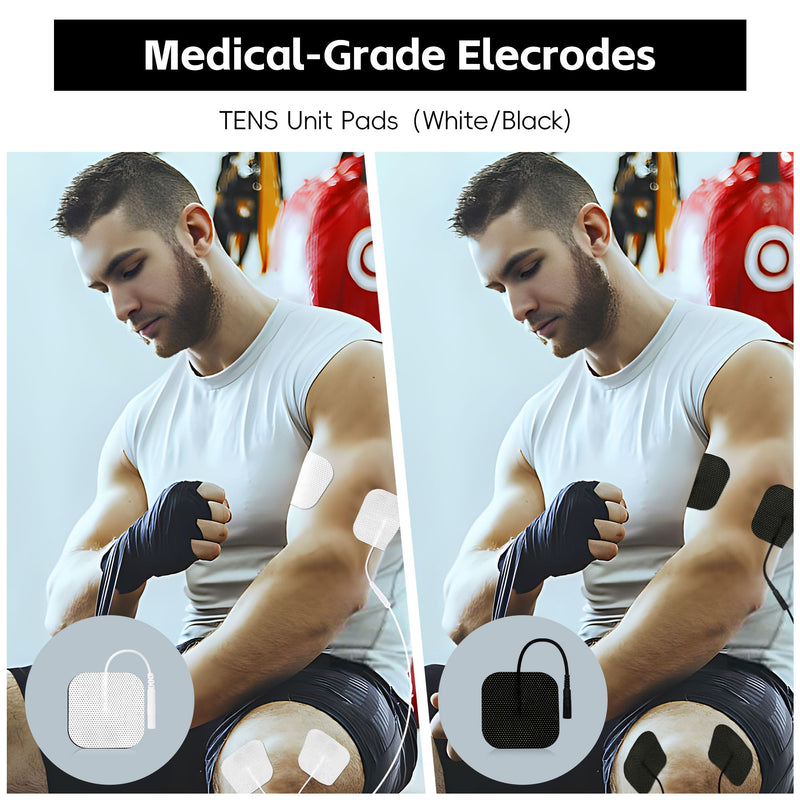 TENS Unit Replacement Pads 48 Pcs, Premium Quality OTC TENS Unit Pads, 2" X 2" - Compatible with Most TENS Machines, Replacement Electrodes Value Pack