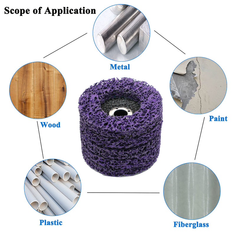 Lamsion Rust Remover Wheel Remove Paint and Oxidation Poly Strip Wheel Disc Abrasive Angle Grinding Wheel (5Pack -4-1/2" x7/8'') 5Pack - 4-1/2" x7/8''