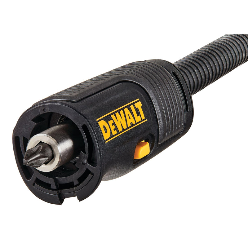 DEWALT Right Angle Drill Attachment, 12 in 90 Degree Drill Adapter, Compact 4-in-1 Modular FLEXTORQ Impact Ready Straight Flexible Shaft (DWAMRASETFT) 12-Inch