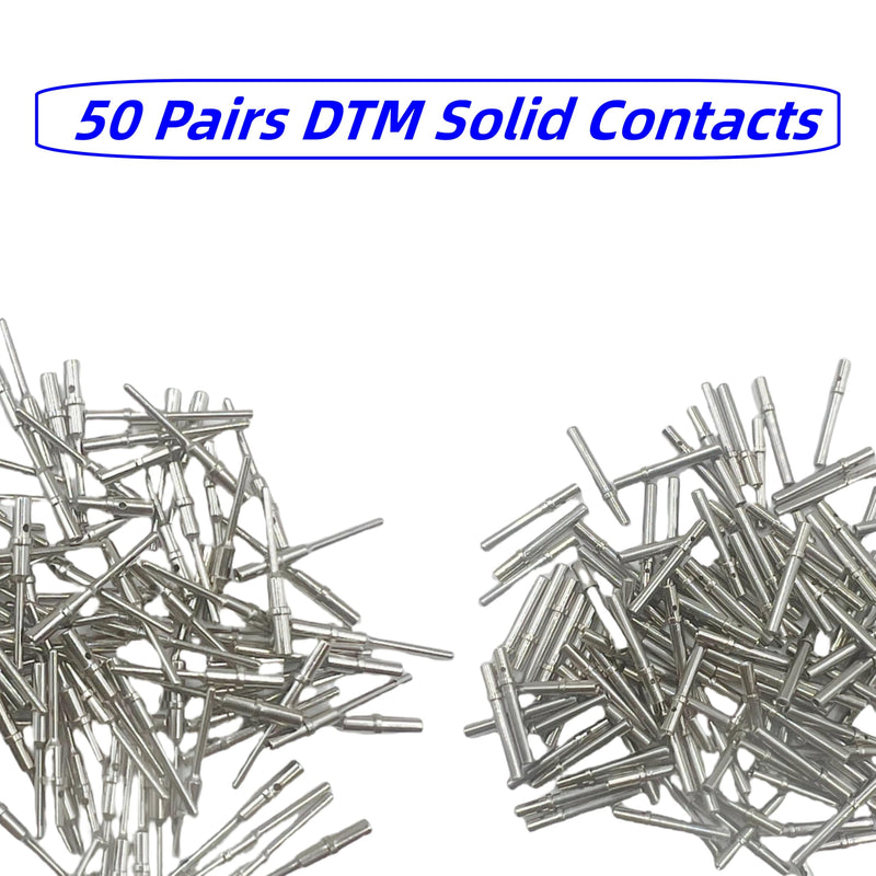 240PCS Deutsch Solid Contacts, Contact Sizes 12 16 20 Male and Female terminals DT, DTP, DTM Series pins, Deutsch Connector pin kit Solid Contact Socket Connector Wire