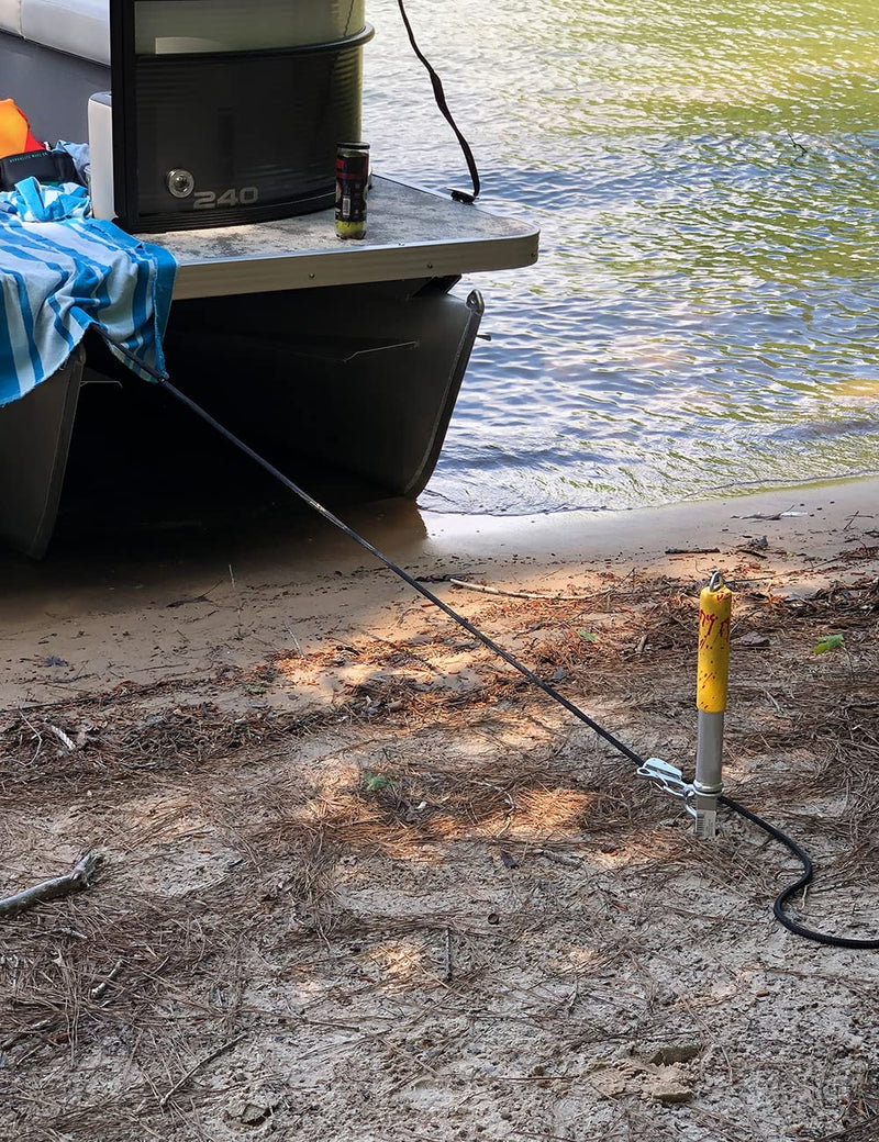 Stainless Steel Anchor Hook Slide Hook Boat Hook Knotless Anchor System Easy to Use with Quick Release (Rope Not Included) Holds 9000 lb 1pack