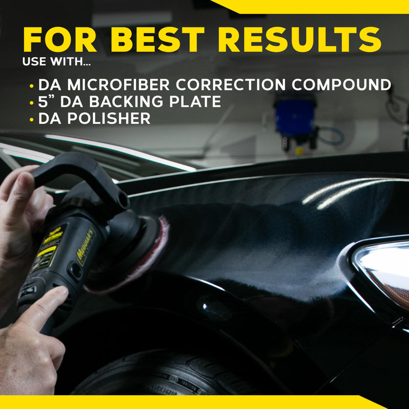 Meguiar's DA 6” Microfiber Cutting Disc, Microfiber Pads Compatible with a DA Polisher for Car Detailing, That Removes Moderate Scratches, Swirls, and Paint Defects, 2 Pack 6" Cutting Disc - 2 Pack