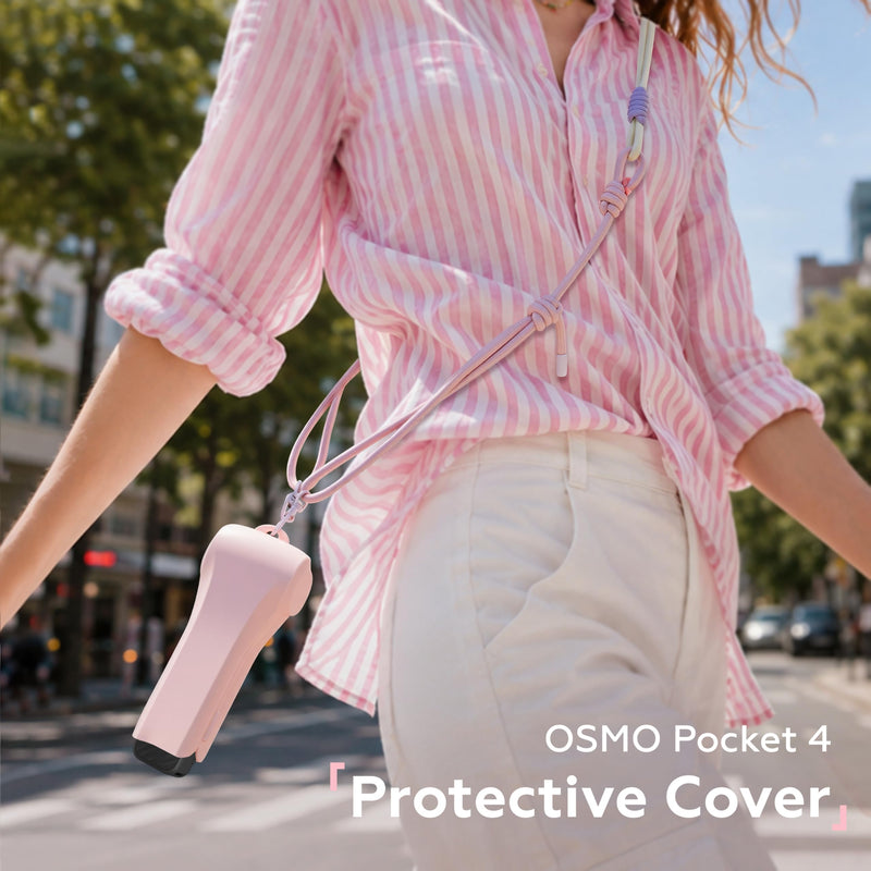 Osmo Pocket 4/3 Protective Case with Lanyard & Wrist Strap, Pink | Portable ABS Hard Shell Cover, Storage 3 Filter CPL/ND/Wide Angle Lens, Impact-resistant Gimbal & Screen Protection