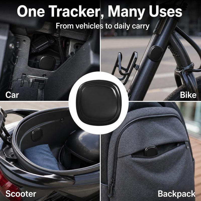 GPS Tracker for Vehicles, Mini Hidden Magnetic Car GPS Tracker, Global Coverage Real-Time Locator for Cars, Assets, Pets, Kids & Elderly, No Subscription, No Monthly Fee, No SIM Card Needed