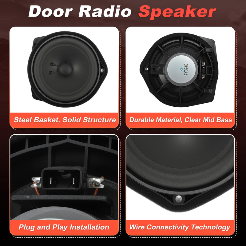 Motoforti 39120-TA0-A01 Front Door Speaker for Honda Civic 08-25 Left Right | for Honda Accord CR-V Odyssey Pilot 2008-2025, Car audio loudspeaker, Left or Right, Radio coaxial speakers