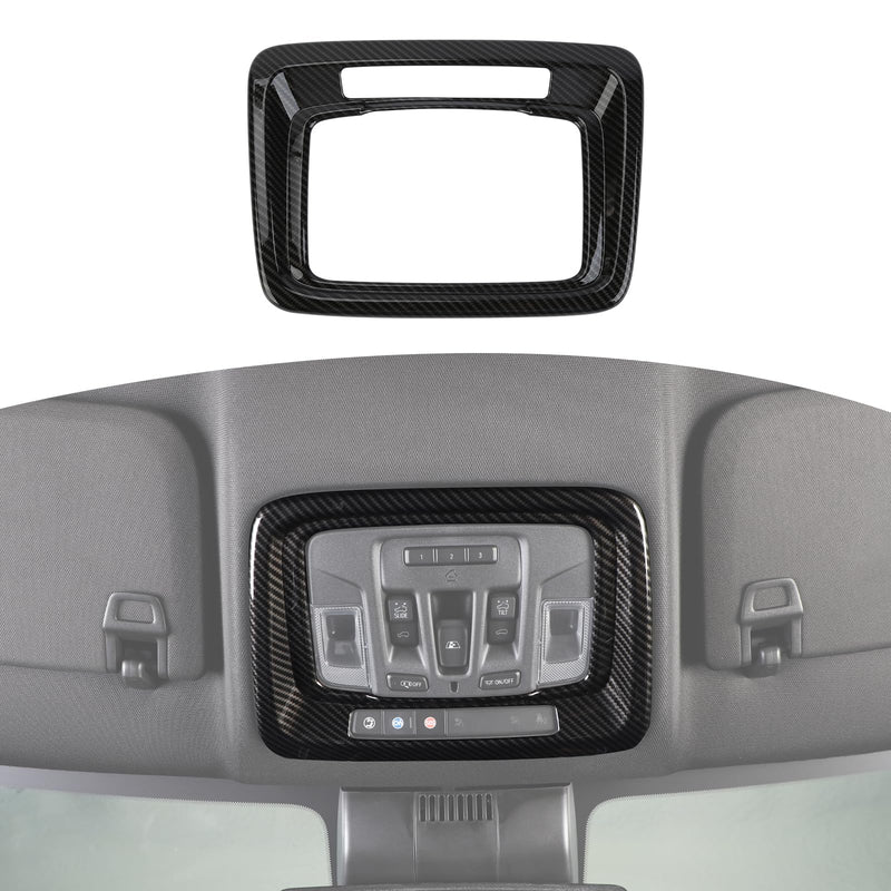 RT-TCZ for Silverado Overhead Console Dome Light Frame Trim for Chevy Silverado GMC Sierra 2019 up Carbon Fiber Interior Accessories