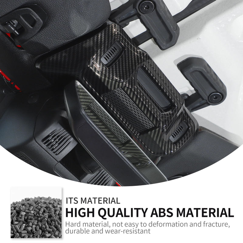 Linskip One-Touch Roof Panel Trim Compatible with 2024 2025 Jeep Wrangler JL 4XE & Gladiator JT, Overhead Feature Decor Cover for Jeep Wrangler Interior Accessories(Carbon Fiber Black) Carbon Fiber Black
