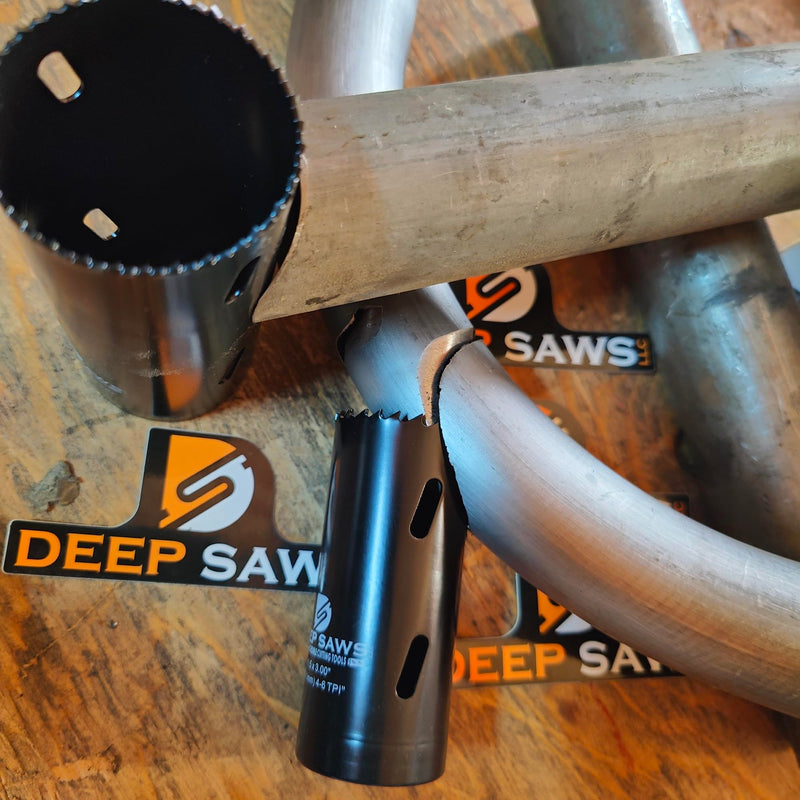 4" Deep Hole Saw for Tube Notching — 4-6 TPI Variable Pitch, M42 HSS, Off-Angle Notching Up to 60°, Steel, Aluminum & Stainless (2") 2 inch