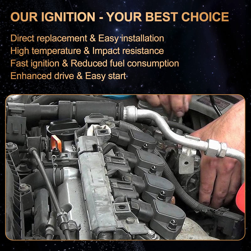 Ignition Coil Pack Compatible with Infiniti Nissan FX50 M56 Altima Cube Rogue Sentra Tiida Versa X-Trail L4 1.6L 1.8L 2.0L 2.5L Replaces# UF549 C1696 UF549 (1PC)