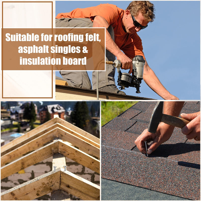 Tandefio 2 Pound Box Siding Nails Roofing Tile and Slating Rust Resistant 304 Stainless Steel Hardware Nails for Redwood Cedar Wood Siding Nail Decking Roof Slating(1-3/4 Inch,Sliver) 1-3/4 Inch Sliver