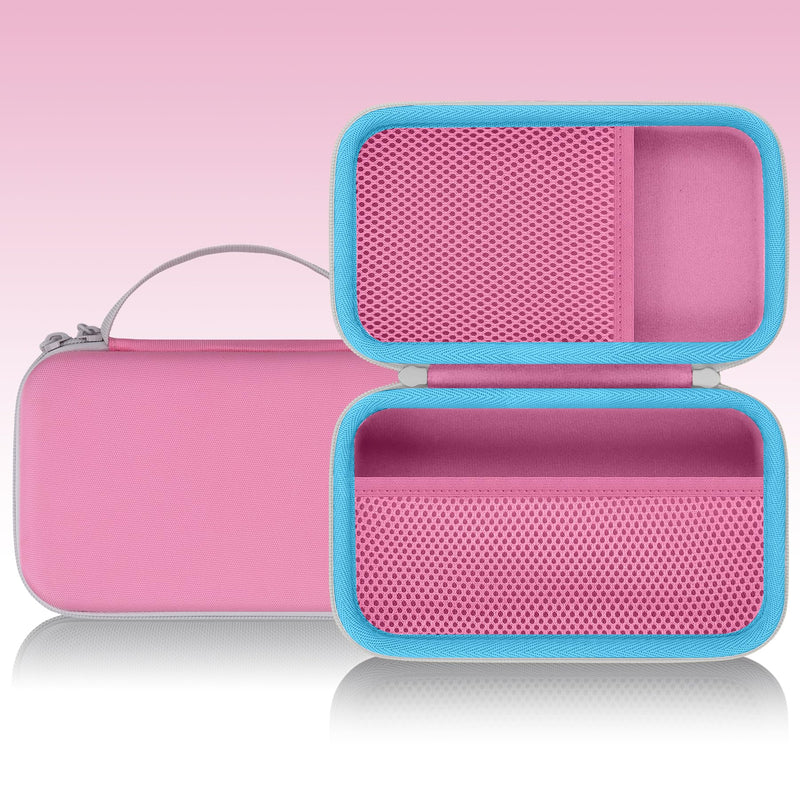 co2CREA Storage Organizer Case for 3D Printing Pen Set, Hard Case Compatible with SCRIB3D P1/Advanced, MYNT3D Super/Advanced, 3Doodler Start+/Flow/PRO and Filament Refill（Pink Case + White Zipper） Pink Case + White Zipper