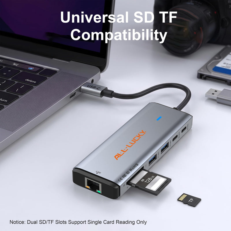 12-in-1 USB C Docking Station with Dual Monitor for Laptops/Desktop/PC | Plug&play-100W PD, Dual 4K HDMI, Ethernet, 4 USB-A(2x3.0,2x2.0), 2 USB-C 3.0, SD/TF, For Mac/Dell/HP/Lenovo/Surface