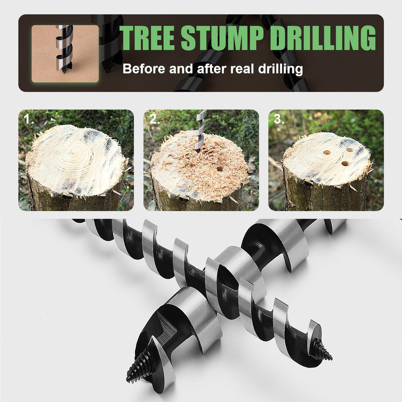 1 x 18 inch Auger Drill Bit for Wood,Hex Shank Ship Auger Bit for Soft Wood, Hard Wood, Plastic, Composite Materials and DIY Projects 1 in x 18 in