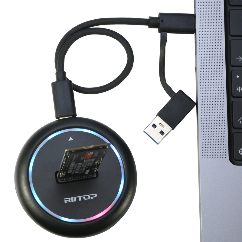 M.2 to USB Docking Station Aluminium Alloy Shell + M2 Dock Plastic Shell with Backlight