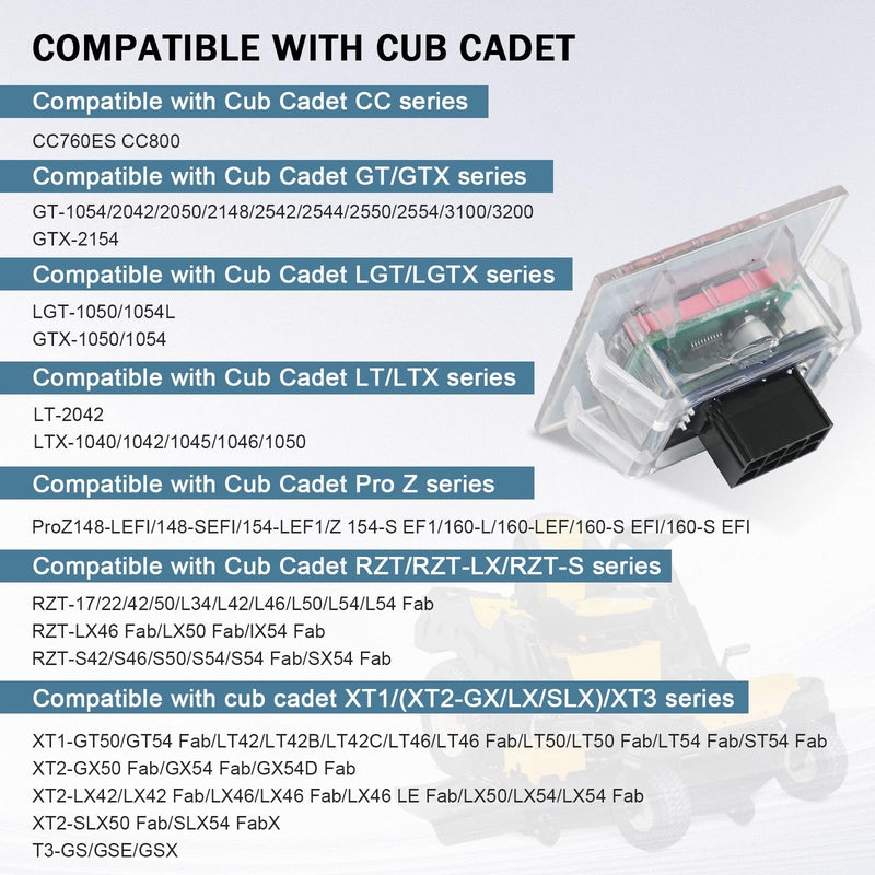 Upgrade 925-06170B Hour Meterervice Compatible with Cub Cadet Hour Meter Minder Z Force RZT LGT LGTX GT GSE LT LTX or More Hour Meter Replaces 925-06170A, 925-06154