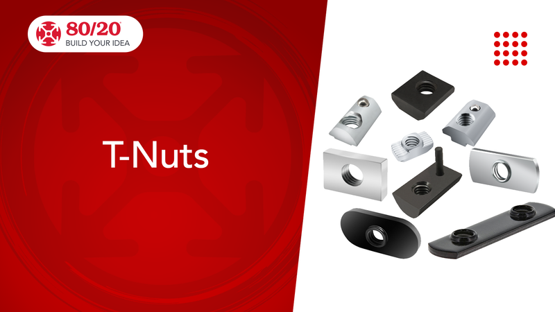 8020, 3204, 10 Series 1/4-20 Steel Standard Slide in T-Nut Nut Hardware for 1 Inch Based Extruded Aluminum 80/20 T Slot Extrusions (10 Pack)