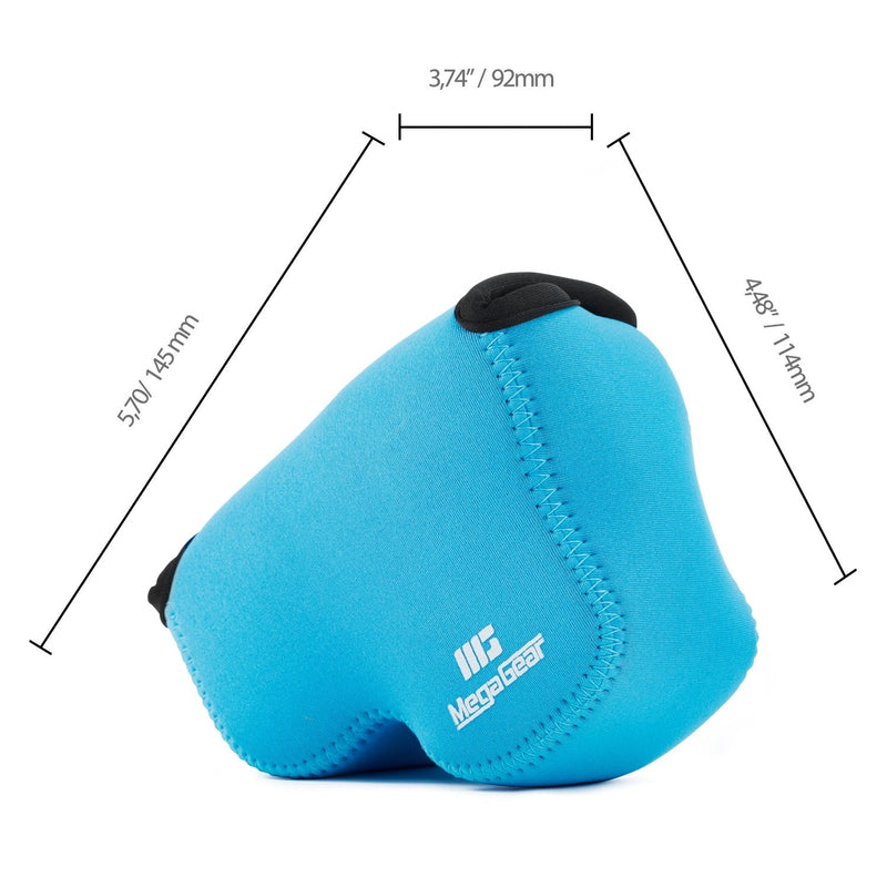 MegaGear ''Ultra Light'' Neoprene Camera Case Bag with Carabiner for Nikon COOLPIX B500 Digital Camera (Blue) Blue