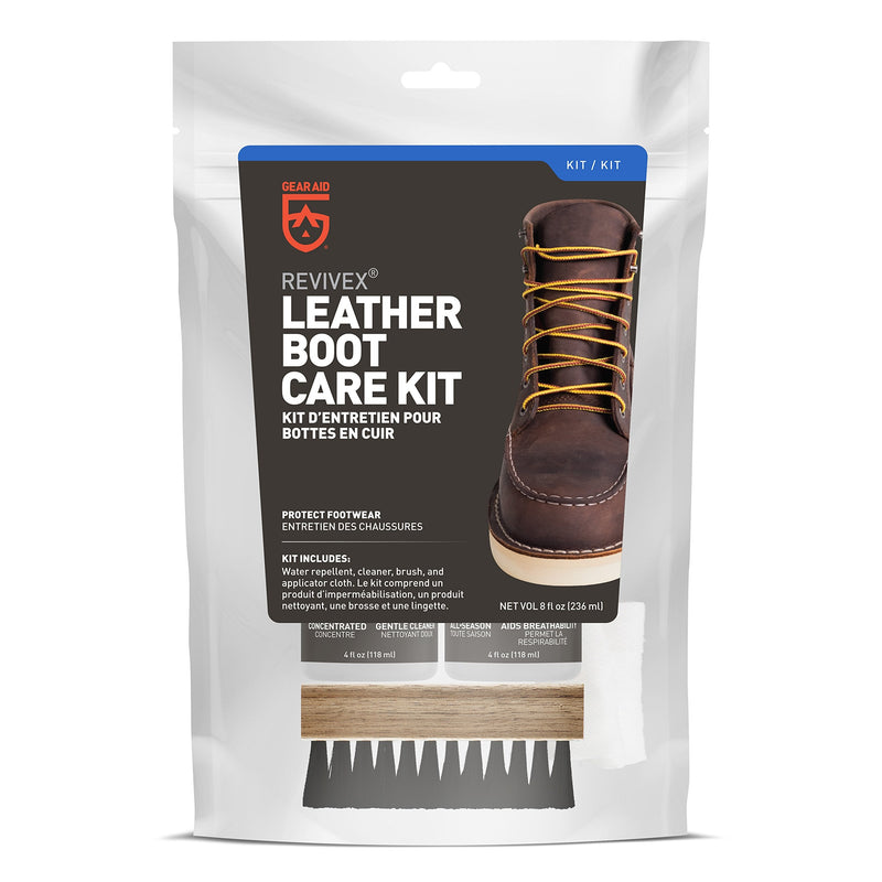 Gear AID Revivex Leather Shoe and Boot Cleaner Conditioning Kit, Restore Your Sneakers, Work and Hiking Boots, Includes Soap 1 Pack