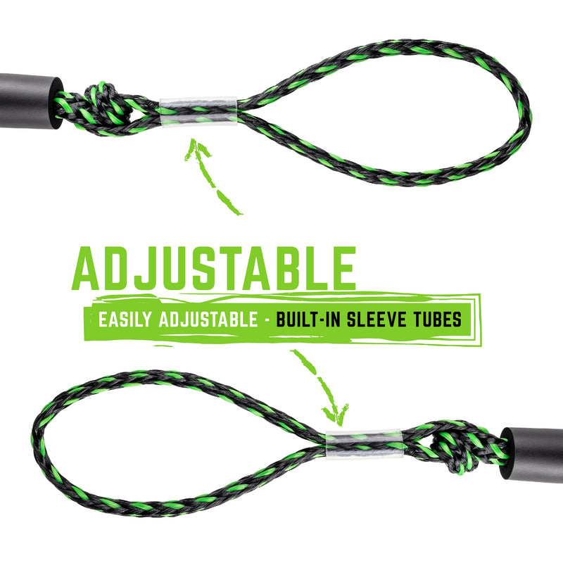 Dock Lines for Boat - Marine Grade Double Braided Nylon Rope - 6500 lb High Tensile Mooring Strength - Bumper Cord for Pontoon, Jet Ski, Kayak - by Gradient Fitness Boat Bungee | 4 ft (2 Pack)