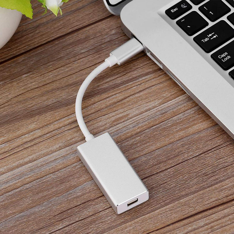 USB C to Mini Displayport Adapter, Type C to Mini DP Converter Compatible with MacBook Pro 2016/2017, Chromebook Pixel, Dell XPS Convert to LED Cinema Display, iMac, Dell Monitor (Silver)