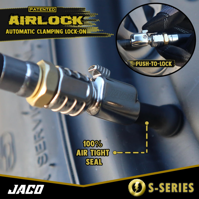 JACO Lightning S-Series Tire Air Chuck - 1/4" F-NPT (Open Flow) (2-Pack) 2-Pack Open Flow