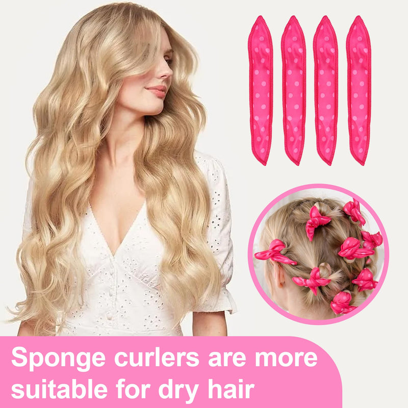 40PCS Foam Hair Rollers for Short Hair, 5 Colors | Soft Heatless Curlers, No Heat Sponge Rollers, Sleep Pillow Rollers, Overnight Hair Curlers, For Long Hair