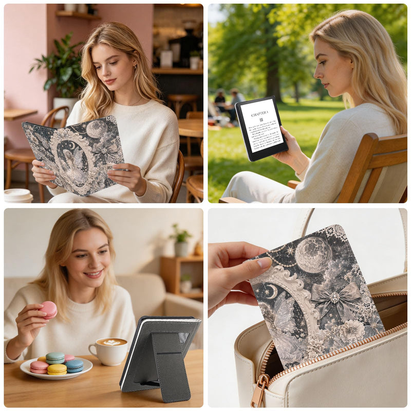 Stand Case for 6" All-New Kindle 11th Gen Gothic Retro Fairy | Slim Cover for Kindle 11th Generation 2024/2022 with Hand Strap | Leather Premium PU Protective Case with Auto Sleep/Wake 6" Kindle 11th Generation