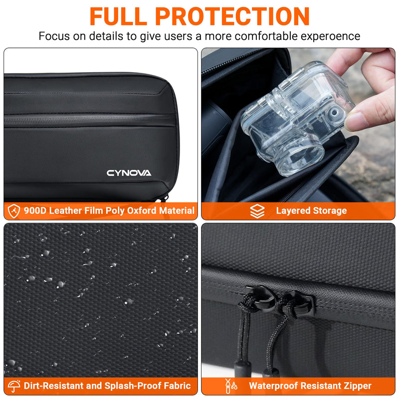 Carrying Bag for DJI Osmo Action 4/5 Pro, PU Storage Protective Bag | for DJI Osmo Action 4/5 Pro Adventure Combo Accessories, Protective PU Storage Accessories Action 5 pro