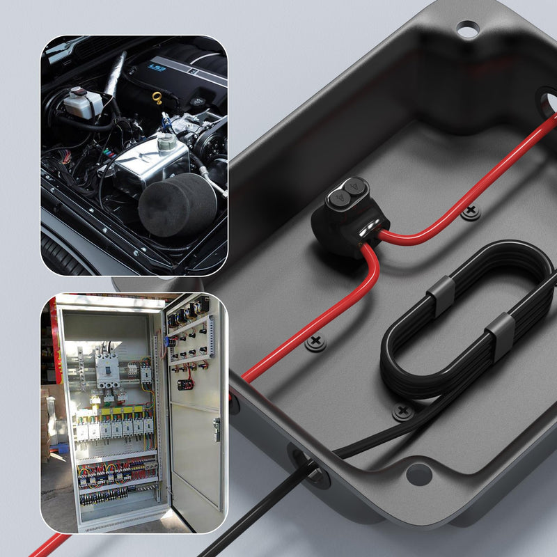 RVBOATPAT 2 Port Insulated Multi Tap Connector 4-14 AWG Aluminum to Copper Wire Connectors Single-Sided Entry Aluminum Wire Connectors Slotted Allen Hex - 5 Pack 5PCS 2 port 4-14 AWG
