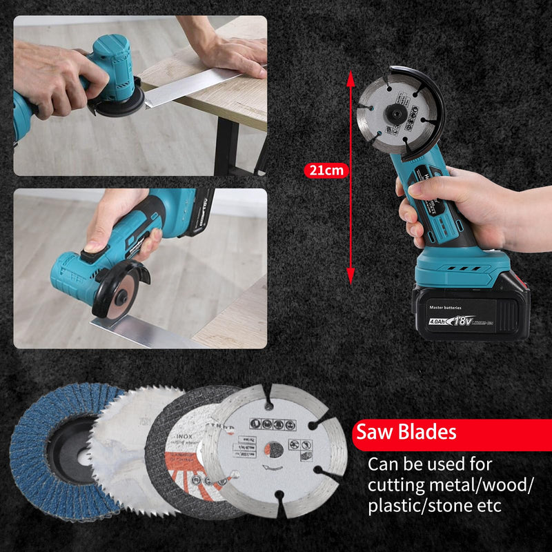 Brushless Mini Angle Grinder for Makita 18V Battery-Tool Only, 19500RPM Cordless Cutting Tool