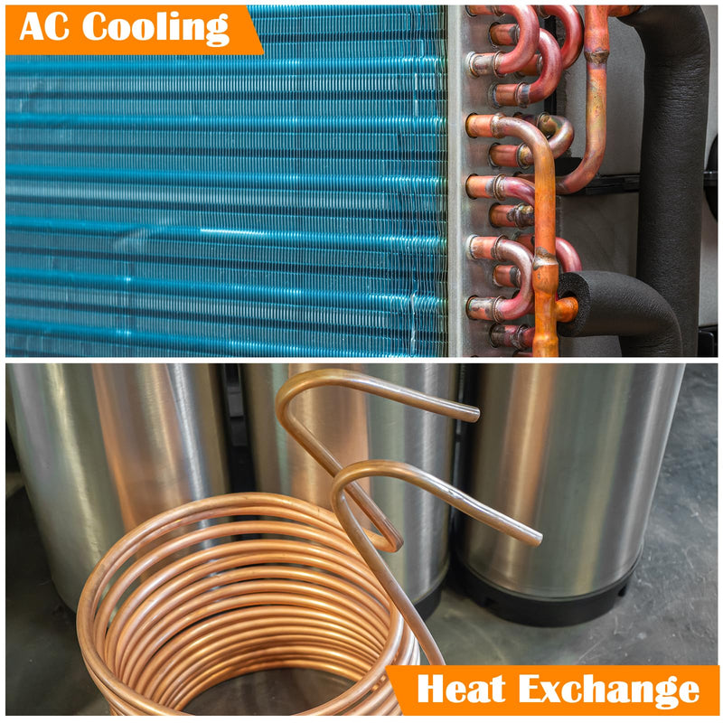 3/4" OD x 5 Ft Copper Tubing, 99.9% C12200 ASTM B280, T2 Pure Copper Tube, Refrigeration ACR Tubing, HVAC, Refrigerators, Industry, DIY 3/4" OD