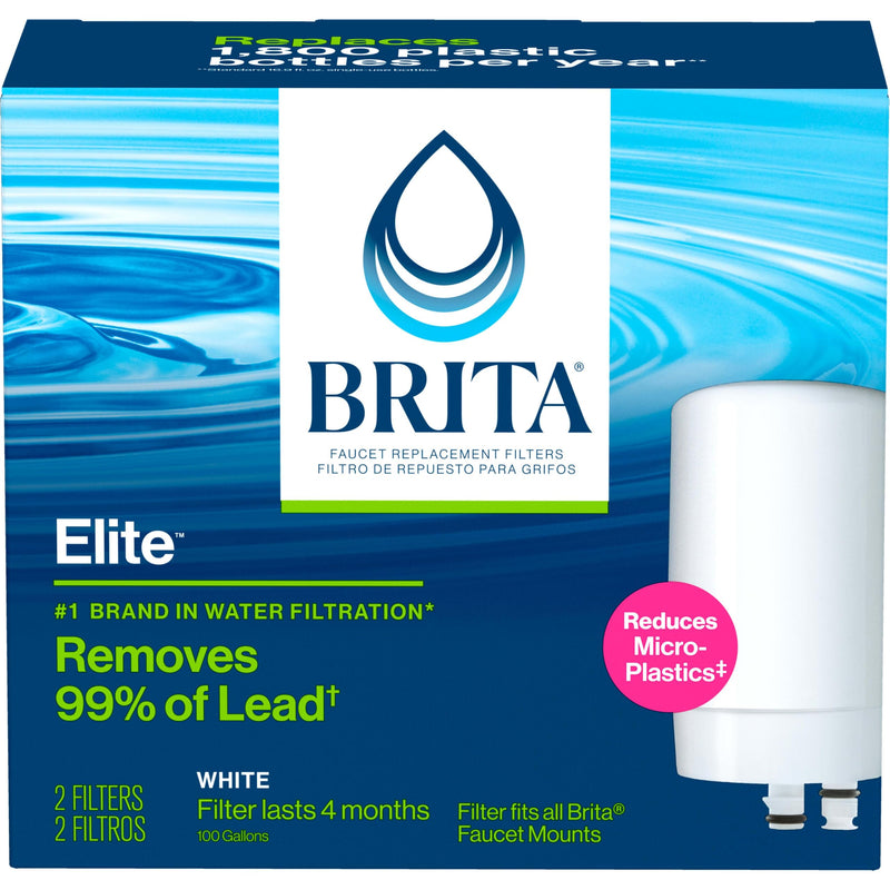 BRITA ON TAP FAUCT REPL FILTR Size: 2-PAK Elite - 2 ct Faucet Mount + 2 Filters