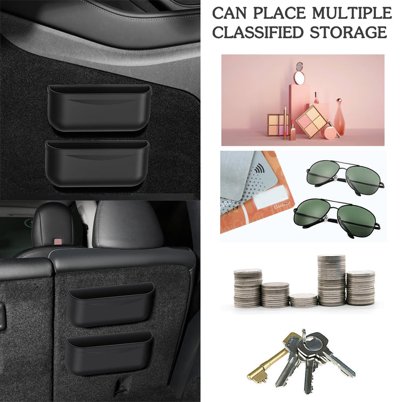 for Tesla Model Y 3 Sunglasses Holder Center Console Organizer Tray Storage Box Key Card Coin Holder Silicone Hook for Flocking Tesla Accessories Center Console Organizers