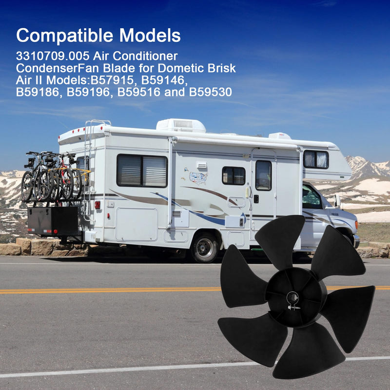 3310709.005 RV AC Fan Blade Replacement for Dometic Duo-Therm Brisk II & Penguin Models, RV Air Conditioner Fan Blade Replacement for Dometic Condense
