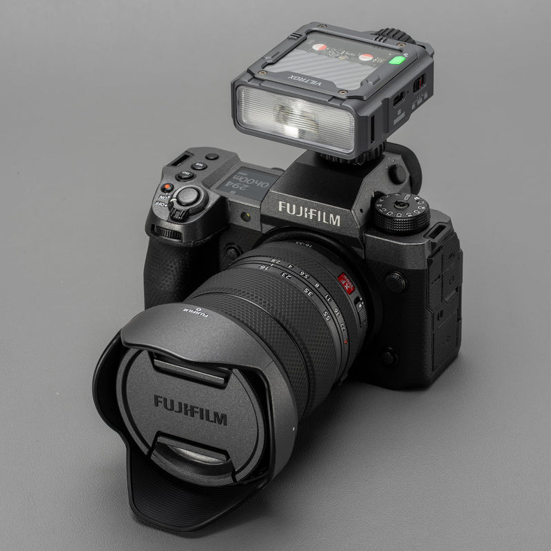 VILTROX Spark Z3 TTL Mini Camera Flash for Fuji, 6500K Small Flashlight High-Power GN16 Flash with Ultra-Fast 0.1–1s Recycle Time, TTL Auto with 7 Level Manual Power Control (Gray,for Fujifilm) For Fujifilm
