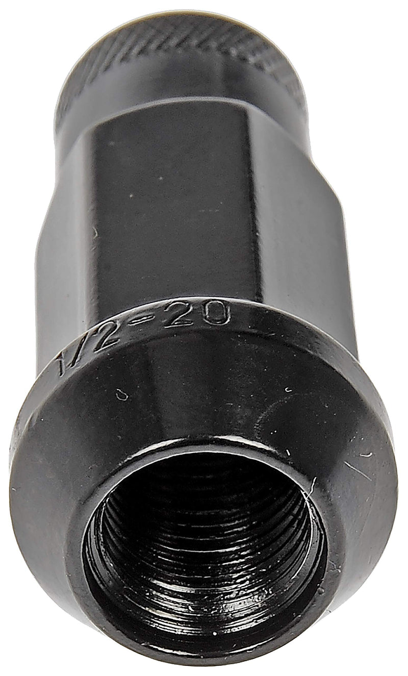 Dorman 713-285A Black Open End Knurled Wheel Nuts Compatible with Select Models, 20 Pack